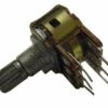 Potencjometr obrotowy A [log.] 2x100k, L=15mm