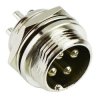 4 Way Male M16 Metal Circular Connector Socket