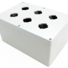 PC push button enclosure, (L x W x H) 241 x 160 x 119 mm, light gray (RAL 7035), IP66, 1554PB6B