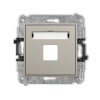 MINI Mechanizm gniazda multimedialnego pojednczego bez modułu (standard Keystone) taupe 60MGM-1P KARLIK