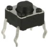 Mikroprzycisk; 6x6mm; 4,3mm; TS6601-4,3; 0,8mm; przewlekany (THT); 4 piny; czarny; OFF-(ON); bez podświetlenia; 50mA; 12V DC; 16