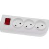 Rozgałęźnik Do Przedłużacza Z Wyłącznikiem 3-Gniazda B/U Biały Gn-3W
