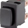 Pushbutton, 1 pole, black, unlit , 10 (8) A/250 VAC, 12 (8) A/250 VAC, 16 (4) A/250 VAC, 19.2 x 12.9 mm, IP40, 1683.1201