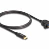 Delock USB-C Kabel Złącze męskie USB-C®, Złącze żeńskie USB-A 1.00 m czarny 87826