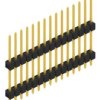 Pin header, 15 pole, pitch 2.54 mm, straight, black, 10051166