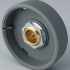 Rotary knob, 8 mm, PA 6, gray, Ø 41 mm, H 14 mm, B8041088