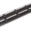 Panel RJ, Cat5e, 48 portów, RJ45, UTP, 2U, Czarny