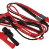 Przewody pomiarowe długość przewodu 1.2 m RS PRO CAT III Zacisk szczękowy, Wtyk kątowy Zestaw przewodów pomiarowych 10A