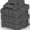 Plug housing, 12 pole, pitch 6 mm, straight, gray, 5-2232357-4
