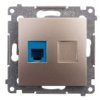 Simon 54 Gniazdo Telefoniczne Pojedyncze Rj12 Złoty Mat Dt1.01/44