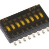 Przełącznik DIP 8-pozycyjny SPST SMD 25 mA przy 24 V DC -40 → +85°C