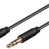 Kabel łączący audio AUX, 3,5 mm stereo 3-pinowy, cienki, CU - Długość kabla 1 m