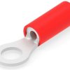 Insulated ring cable lug, 0.3-1.42 mm², AWG 22 to 16, 4.17 mm, M4, red, 320554