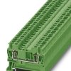 Through terminal block, spring balancer connection, 0.08-4.0 mm², 2 pole, 24 A, 8 kV, green, 3037106