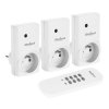 Gniazdo sieciowe x3 sterowane Komplet z pilotem, bezprzewodowe
