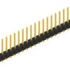 Pin header, 21 pole, pitch 2.54 mm, straight, black, 10054170
