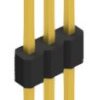 Pin header, 3 pole, pitch 1.27 mm, straight, black, 10060246