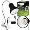 Lampka Biurkowa Stołowa Regulowana Dona Szkolna Nocna E27 Klips Czarna Lumiled