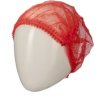Siatka do włosów, typ: Czepek, Czerwony, zastosowanie: Przemysł spożywczy, Jednorazowe, Polipropylenowe, Jeden rozmiar