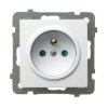AS Gniazdo pojedyncze z uziemieniem z przesłonami białe GP-1GZP/m/00 OSPEL