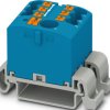 Distribution block, push-in connection, 0.5-10 mm², 40 A, 8 kV, blue, 1221461