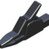 Alligator clip, black, max. 30 mm, L 85 mm, CAT II, socket 4 mm, 972405100