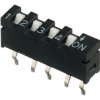 Przełącznik SIP 4-pozycyjny SPST do druku 10 mA przy 5 V DC (impulsowy), 100 mA przy 50 V DC (liniowy) -30 →