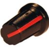 GALKA-1R16 Gałka potencjometru obrotowego - pasek czerwony (na oskę 6 mm) wysokosć 16 mm