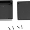ABS miniature enclosure, (L x W x H) 80 x 80 x 20 mm, black (RAL 9004), IP54, 1551XBK