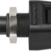 Quick pressure clamp, 12.5 mm, black, 30 VAC/60 VDC, 5 A, flat plug/solder connection, nickel-plated, ESD 6554 / SW