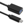 Qoltec Kabel USB 3.1 typ C męski USB 3.0 typ A żeński 0.25m