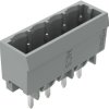 Pin header, 4 pole, pitch 5 mm, straight, gray, 231-134/001-000