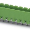 Pin header, 3 pole, pitch 5.08 mm, straight, green, 1924538