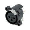 XLR panel socket, 3 pole, gold-plated, NC3FAV1-DA