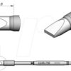 C245756 C245 soldering tip, chisel-shaped, C245756/4.8 x 1.0 mm, straigh