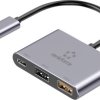 Renkforce RF-6735680 USB-Hub 2+1 Port USB-A, USB-C® USB 3.2 Gen2 10 GBit/s z wtyczką USB-C szary RF-TCH-100