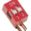 Dip switch x2 kątowy czerwony