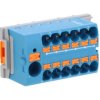 Blok rozdzielczy PTFIX 10/12X4-NS35 BU, niebieskie złącze przemysłowe - 12 punktów przyłączeniowych o przekroju 4mm2