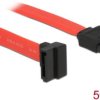 Kabel Delock SATA 50 cm, góra/dół, czerwony