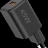 263941 USB charger, 45 W, 1x USB-C (PD), 1x USB-A, GaN, black