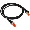 Patchcord FTP kat.6 kabel sieciowy LAN 2x RJ45 linka czarny 2m Alantec