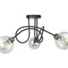Lampa sufitowa nowoczesna 3xE27 EVIE BLACK/GOLD