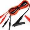 Test lead kit with (2 x kelvin pliers, straight) to (4 x 4 mm plug, straight), red/black, PAN PK30R