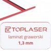 Laminat grawerski 1,3mm biało/czerwony 816 formatka 300x200mm 30x20cm do obróbki laserowej