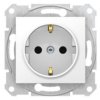 SEDNA Gniazdo pojedyncze z uziemieniem schuko z przesłonami zaciski bezgwintowe białe SDN3001721 SCHNEIDER ELECTRIC