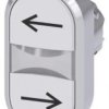 Przycisk podwójny 22mm metal biały/biały strzałki lewo/prawo przyciski płaskie z samopowrotem SIRIUS ACT 3SU1050-3AB66-0AM0