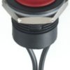 Pushbutton, 1 pole, red, unlit , 2 A/24 V, mounting Ø 16.2 mm, IP65/IP67, IAR3F1600