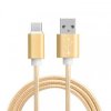 KABEL USB TYP-C 1M NYLON ZLOTY