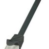 kabel LAN LogiLink CP2013U, 1 szt., RJ45, CAT 6, U/UTP, 0.25 m, czarny