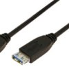 USB 3.0 extension cable, USB plug type A to USB socket type A, 3 m, black, CU0043